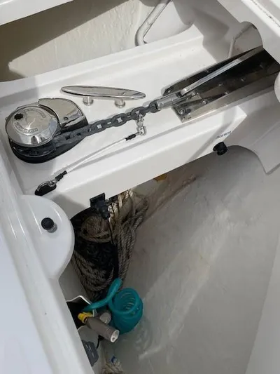 Nexlevel Yacht Photos Pics Anchor locker of 2019 Tiara Yachts C53 Coupe with windlass and chain.
