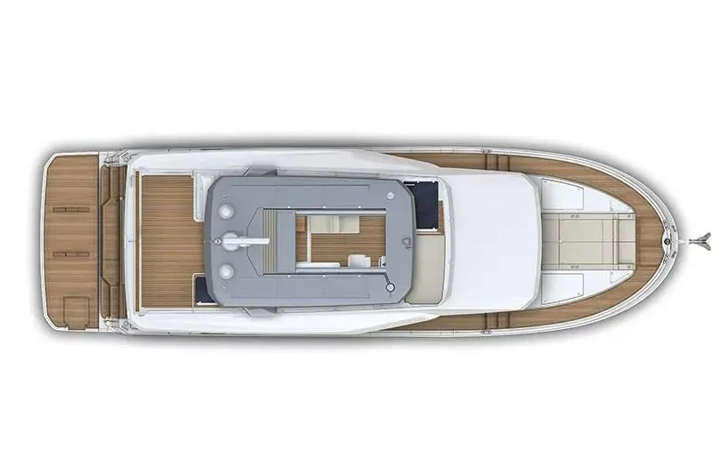 Nm03011 Yacht Photos Pics Top view of 2022 Beneteau Grand Trawler 62 yacht layout.