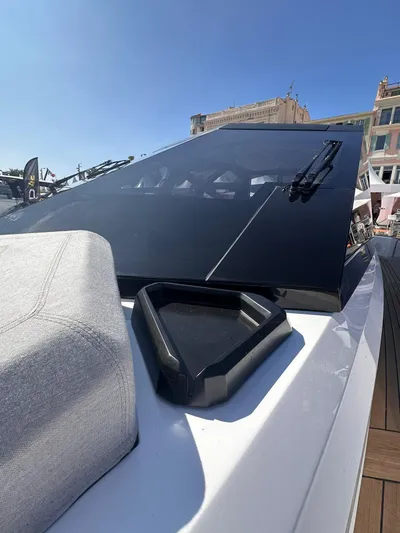  Yacht Photos Pics 2025 Evo Yachts R6+ deck with sleek design and modern features.