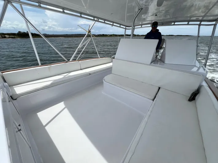 Pre Sail Yacht Photos Pics 2000 Blackwell Carolina Custom boat with spacious seating on open water.