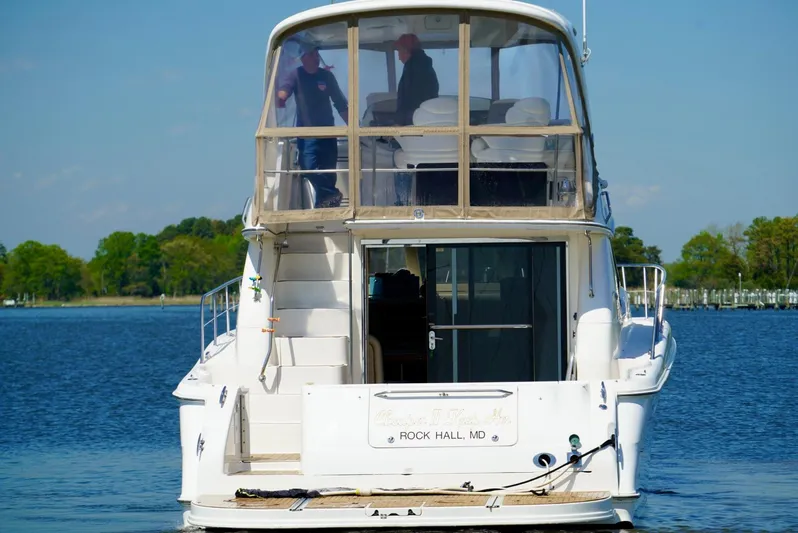 Cheaper II Keep Her Yacht Photos Pics 2002 Sea Ray 480 Sedan Bridge yacht docked in Rock Hall, MD.