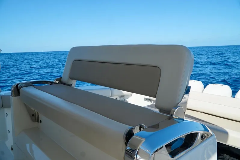  Yacht Photos Pics 2019 Boston Whaler 420 Outrage boat seat with ocean view.