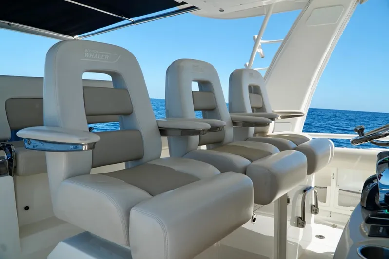  Yacht Photos Pics 2019 Boston Whaler 420 Outrage boat seats with ocean view.