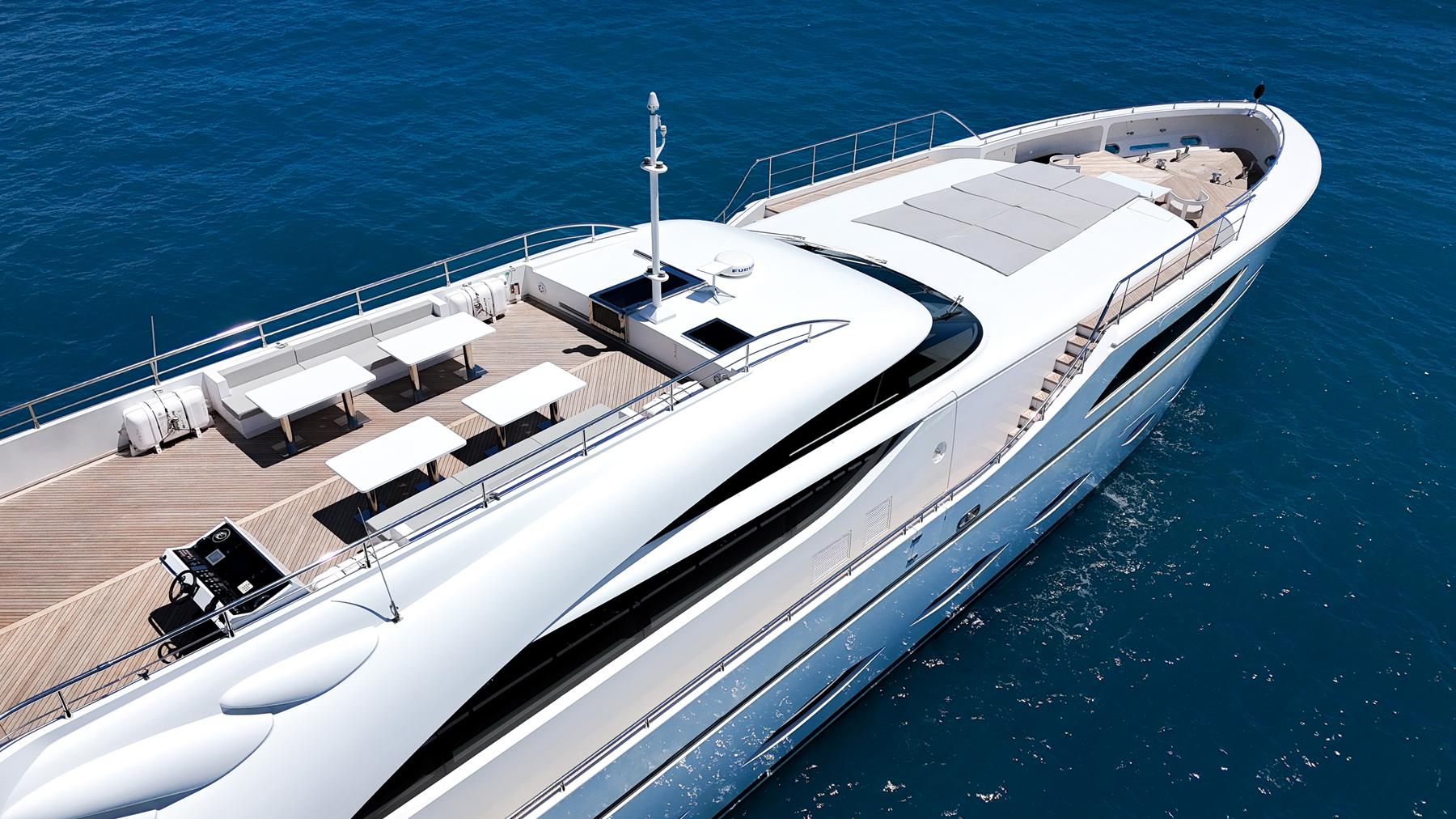 Luxurious 2016 AB Yachts model cruising on clear blue ocean waters.