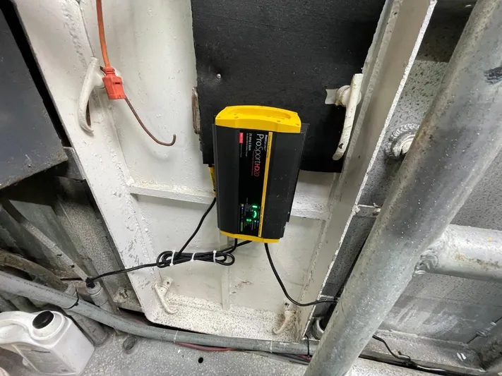 Super Voyager III Yacht Photos Pics Battery charger installed on a 1972 Swiftships Commercial Passenger vessel.