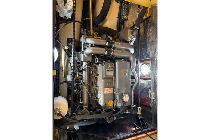  Yacht Photos Pics Engine of 2008 Island Packet SP Cruiser sailboat, detailed view.