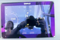 Simrad display showing boat speed and RPM for Nimbus T11 X-Edition 2024.