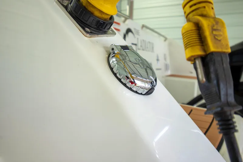  Yacht Photos Pics 2020 Jeanneau Leader 9.0 CC boat detail with electrical connections and fittings.