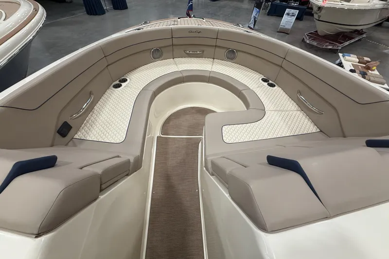  Yacht Photos Pics Luxurious interior of 2026 Chris-Craft Launch 35 GT boat with elegant seating.