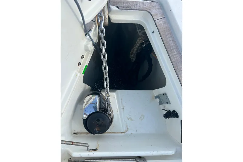 Deiopea Yacht Photos Pics Anchor chain compartment of 2013 Italia Yachts IY13.98 sailboat.