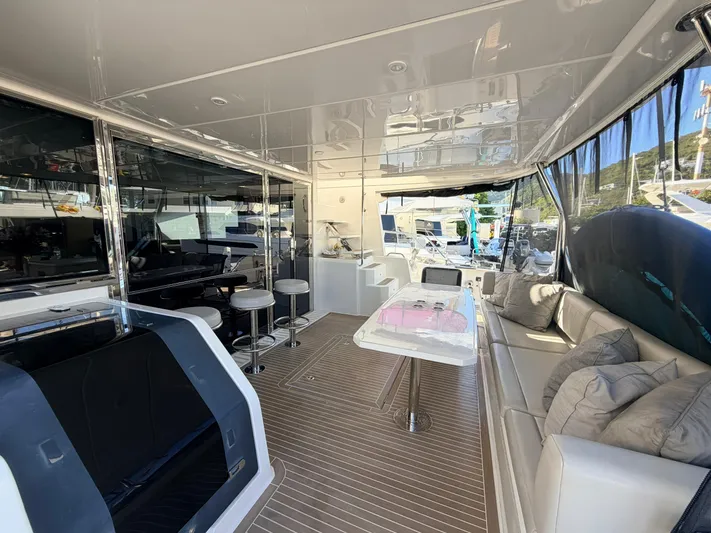 Grace Yacht Photos Pics Interior of a luxurious 2022 Aquila 54 yacht.