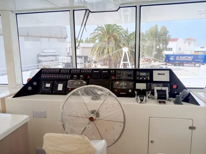  Yacht Photos Pics Control panel of 2025 Squalt Marine CK 80 yacht, featuring advanced navigation equipment.