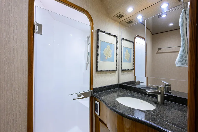 Blu Frog Yacht Photos Pics Viking 82 BLU FROG - Starboard Guest Head