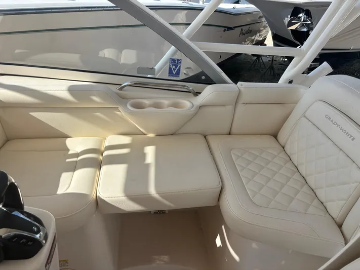 Yacht Photos Pics Interior of Grady-White Express 330 boat, 2023 model.