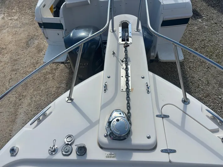  Yacht Photos Pics Bow deck of 2023 Grady-White Express 330 with anchor chain.