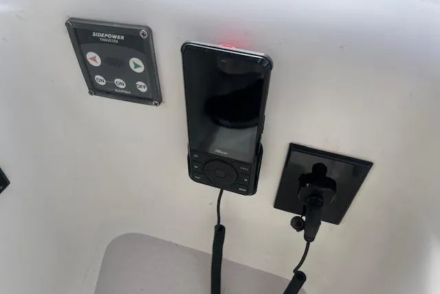 Optimistic Yacht Photos Pics Control panel and device in 2003 Catalina 470 Sloop sailboat cockpit.