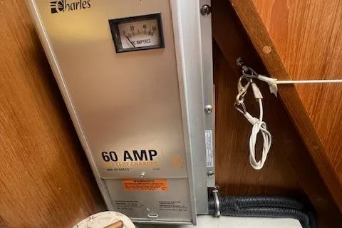 Optimistic Yacht Photos Pics 60 AMP electrical panel inside 2003 Catalina 470 Sloop with Wing Keel.