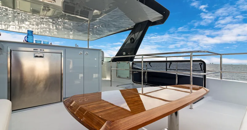 Clb65 Yacht Photos Pics Luxurious 2024 CL Yachts CLB65 deck with modern amenities and ocean view.