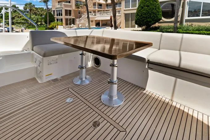 Lucky One Yacht Photos Pics Aft deck seating stbd aft