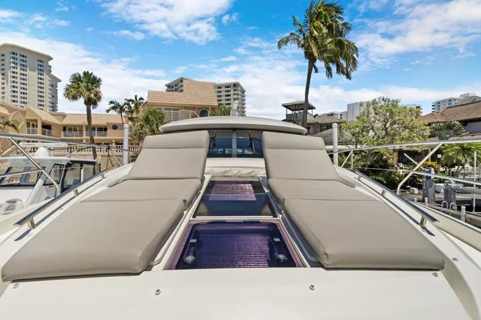 Lucky One Yacht Photos Pics Bow lounge cushions up