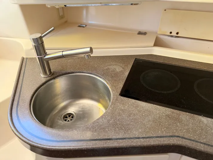 Genau II Yacht Photos Pics Galley on 2004 Grady-White Express 330 boat.