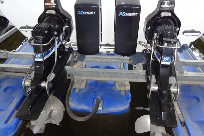 Double Double Yacht Photos Pics 2019 Formula 400 Super Sport boat engines with Mercury XR drives.