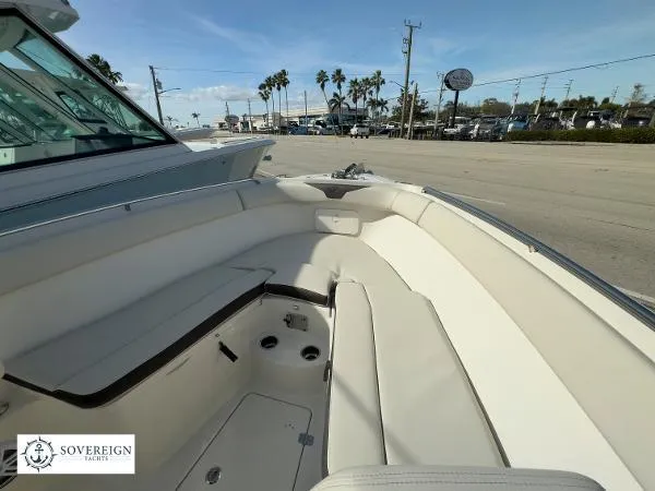  Yacht Photos Pics 2024 Sailfish 242 CC boat interior with spacious seating and modern design.