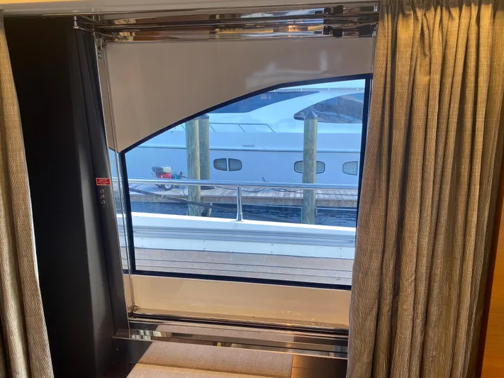 La Tache Yacht Photos Pics View from the interior of a 2014 Azimut 100 Grande yacht.