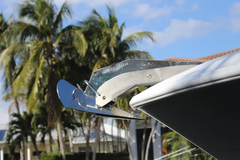  Yacht Photos Pics Close-up of anchor on HCB 42 Lujo boat, 2023.