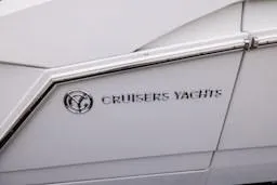 True Yacht Photos Pics Cruisers Yachts 38 GLS 2020 logo on yacht exterior.