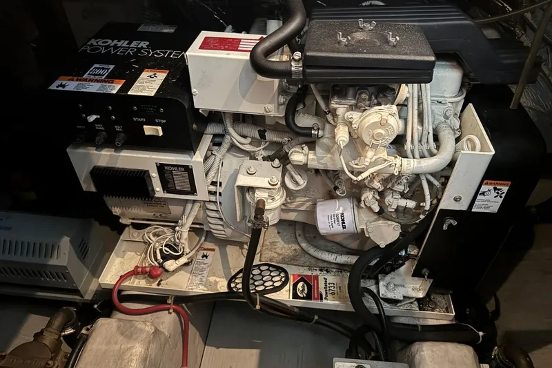  Yacht Photos Pics Kohler power system in 1998 Carver 405 Motor Yacht engine room.