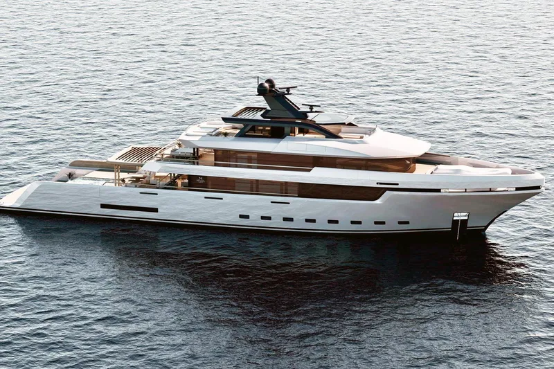  Yacht Photos Pics Luxurious RMK Yachts Orca 58M, 2026 model, cruising on serene ocean waters.