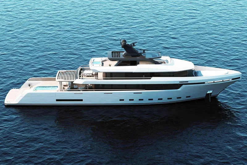  Yacht Photos Pics Luxurious RMK Yachts Orca 58M, 2026 model, cruising on serene blue waters.