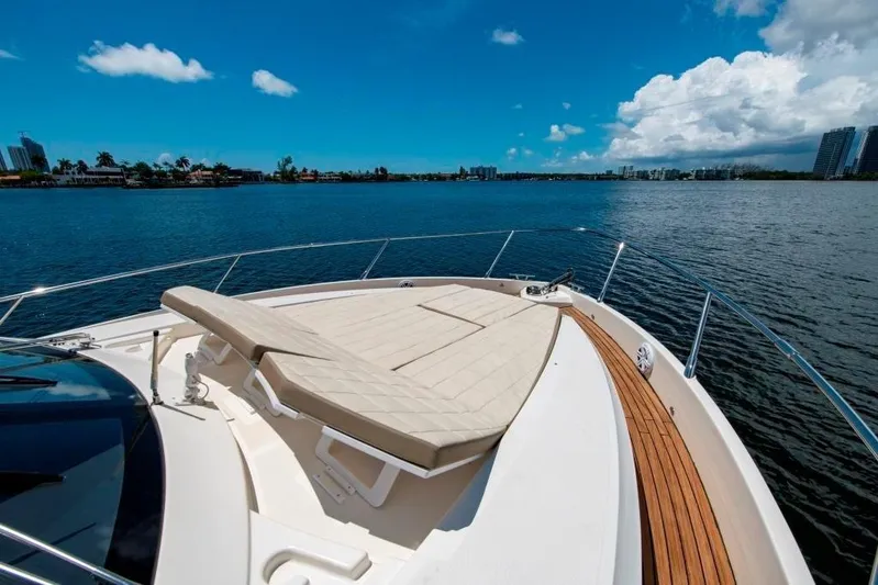 Amaretto Yacht Photos Pics 2015 Absolute 40 STL yacht with sun deck on calm waters.