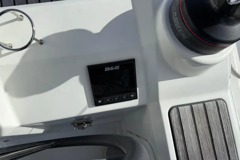  Yacht Photos Pics B&G navigation system on 2021 Beneteau Oceanis 35.1 yacht deck.