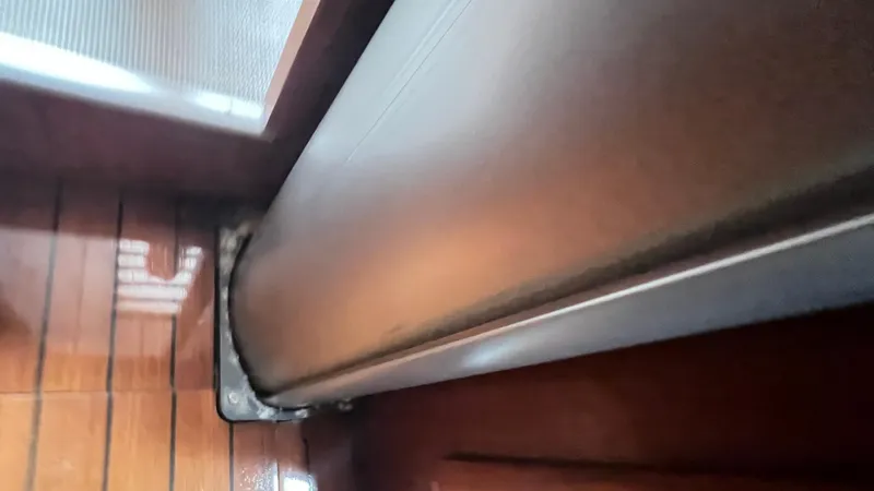 1730 Yacht Photos Pics Interior view of 1999 Beneteau Oceanis Clipper 44 CC yacht, featuring wooden flooring.