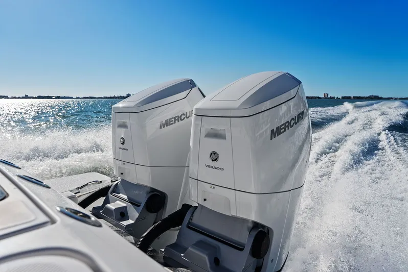  Yacht Photos Pics Bertram 39 CC 2023 with Mercury Verado engines on the water.