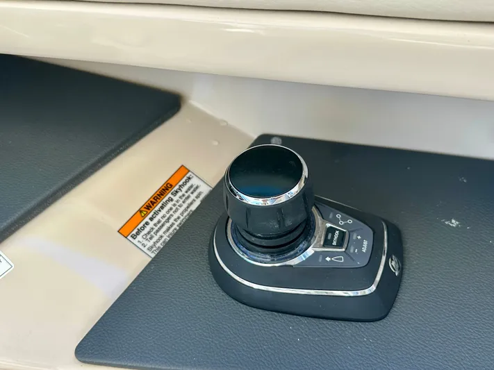  Yacht Photos Pics Joystick control on a 2024 Boston Whaler 320 Vantage boat.
