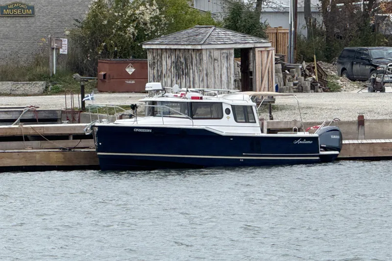 Yacht Photos Pics 2025 Ranger Tugs R-27 boat docked near Meaford Museum.