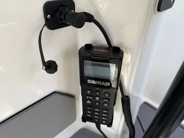  Yacht Photos Pics Simrad radio onboard the 2025 Saxdor 320 GTO.