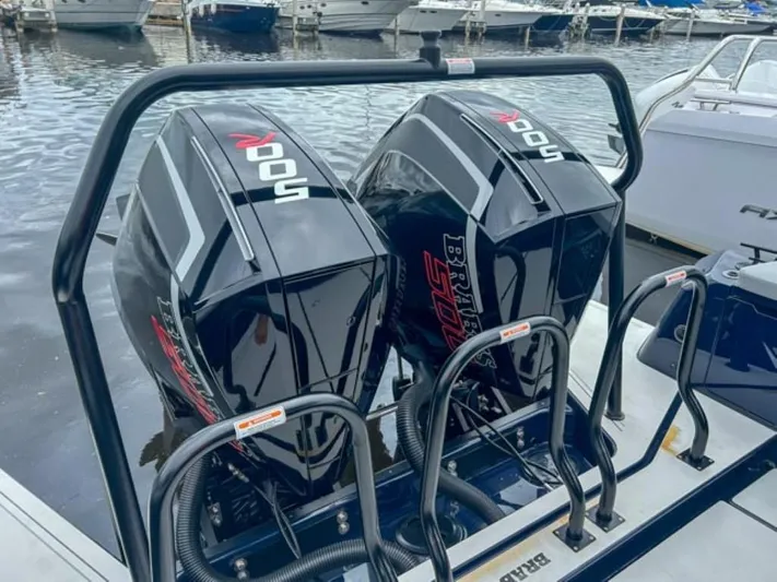  Yacht Photos Pics 2024 BRABUS Shadow 1000 ST boat engines at marina.