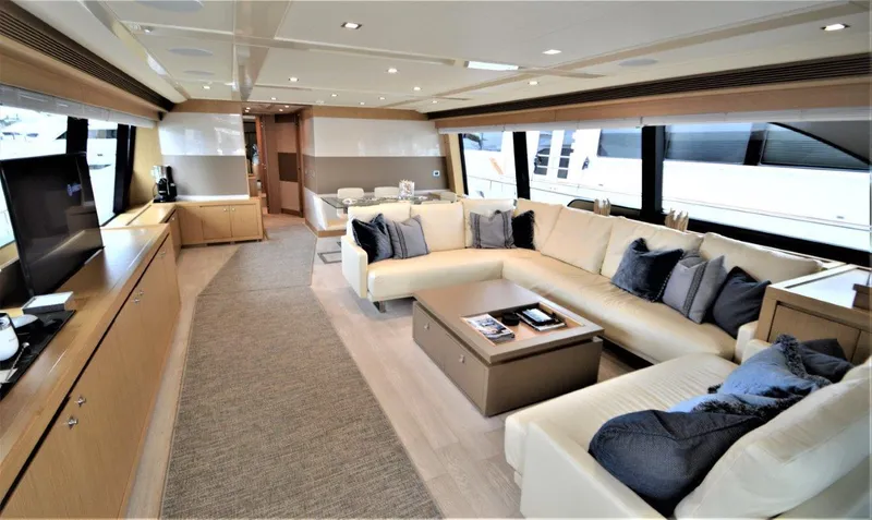 Slainte III Yacht Photos Pics 2013 Ferretti Custom Line 86' ''Slainte III"- Salon