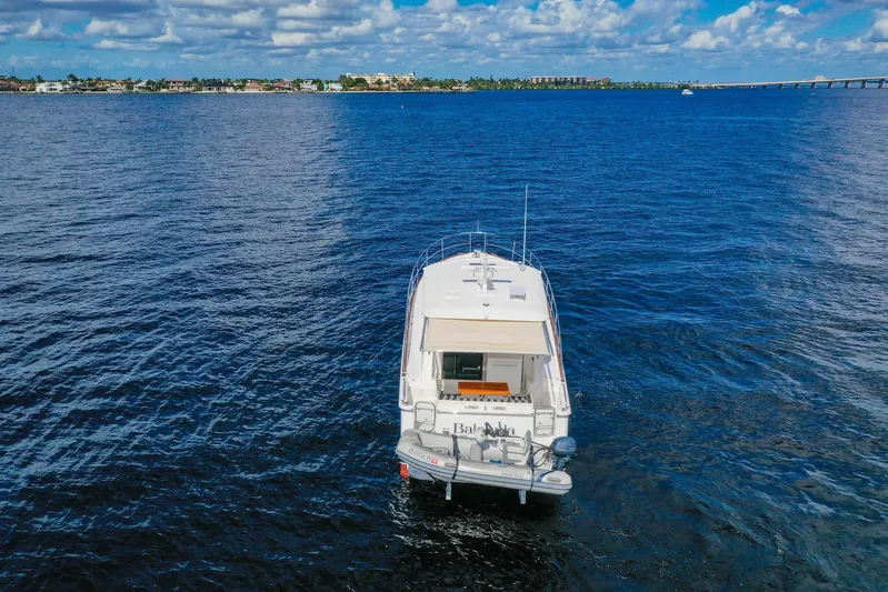 Balahula Yacht Photos Pics 2019 Sabre 45 Salon Express yacht on open water under a blue sky.