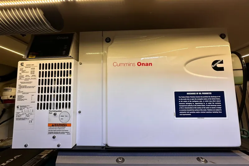 Dove Yacht Photos Pics Cummins Onan generator in 2015 Beneteau Swift Trawler 50 engine room.