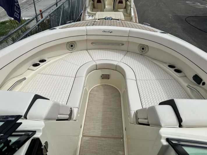  Yacht Photos Pics 2025 Chris-Craft Launch 31 GT boat with luxurious white seating and spacious deck.