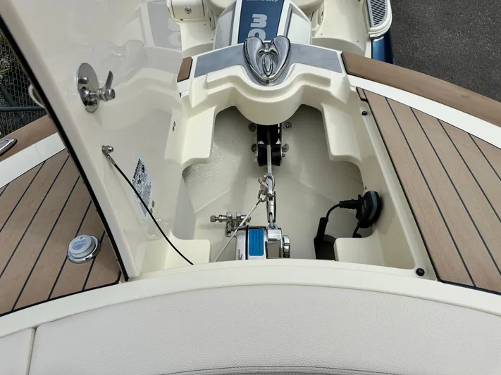  Yacht Photos Pics 2025 Chris-Craft Launch 31 GT anchor compartment with teak decking.