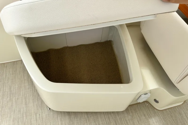  Yacht Photos Pics Storage compartment in the 2025 Chris-Craft Launch 31 GT boat.