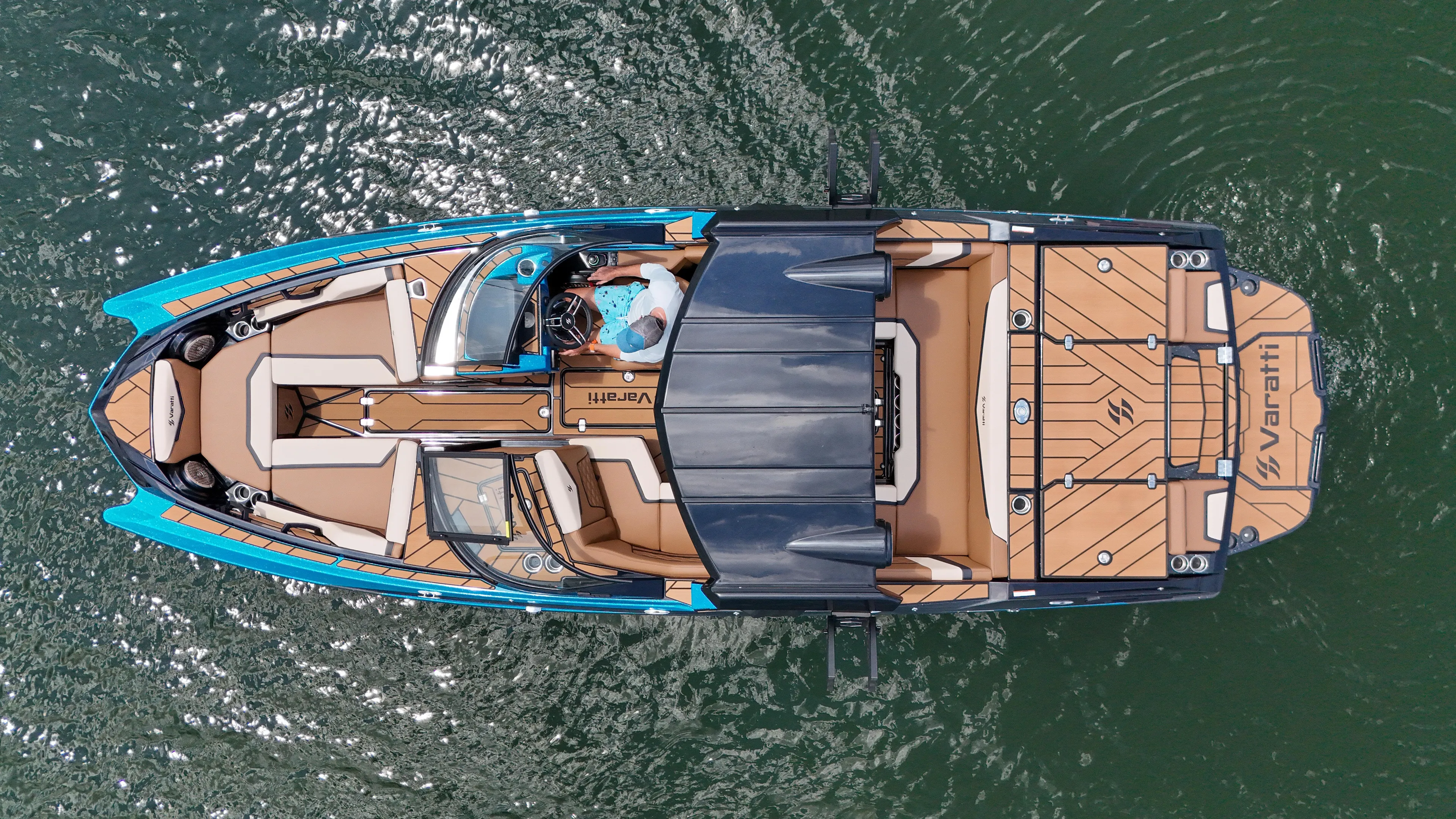  Yacht Photos Pics Aerial view of 2024 Varatti Z2373 boat on water.