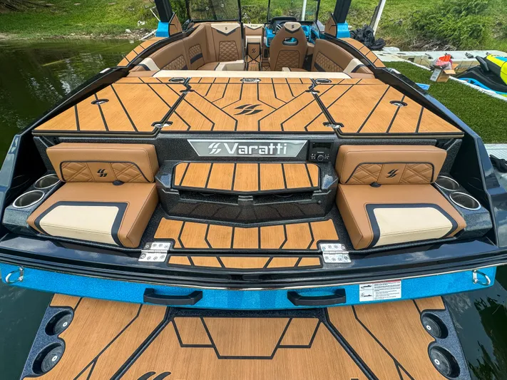  Yacht Photos Pics 2024 Varatti Z2373 boat with luxurious seating and modern design.