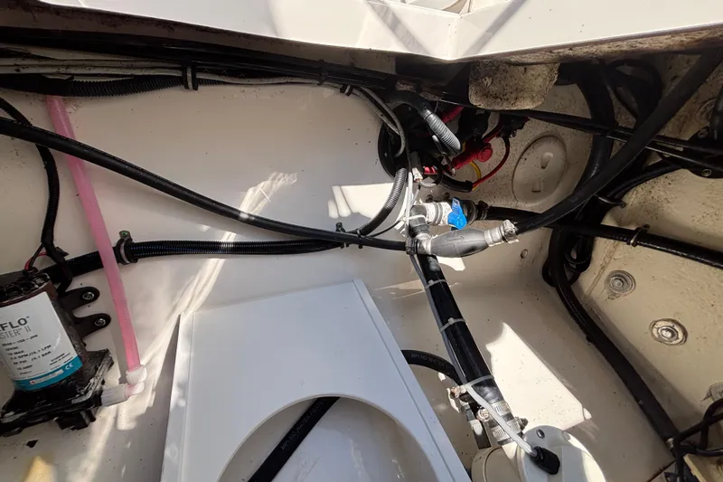  Yacht Photos Pics 2017 Regulator 28 boat interior wiring and plumbing system.